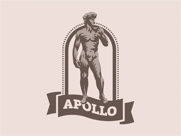 Statue von david oder apollo. — Stockvektor