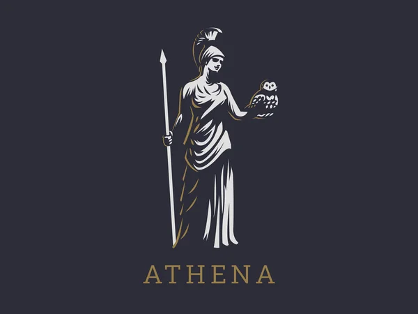 De godin athena. — Stockvector