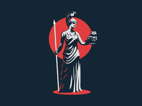 Die Göttin athena. — Stockvektor