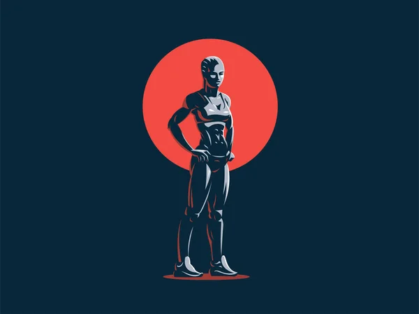 Femme Fitness emblème . — Image vectorielle