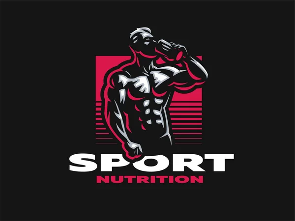 Sport. Sportief en atletische man. — Stockvector