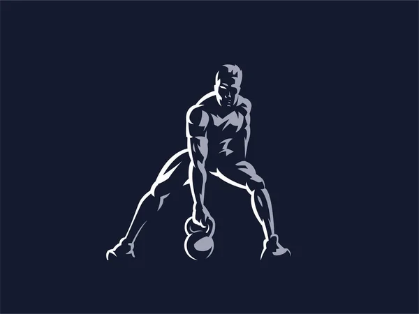 Deporte. Hombre deportivo y atlético . — Vector de stock