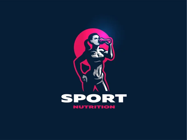 Emblema de fitness mujer . — Vector de stock