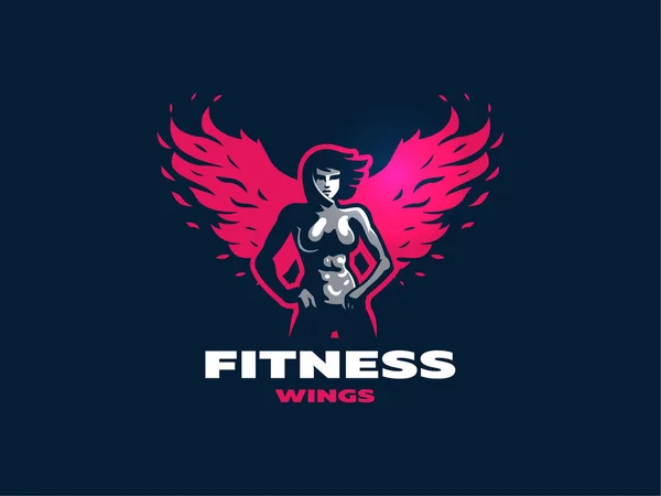 Fitness-Emblem für Frauen. — Stockvektor