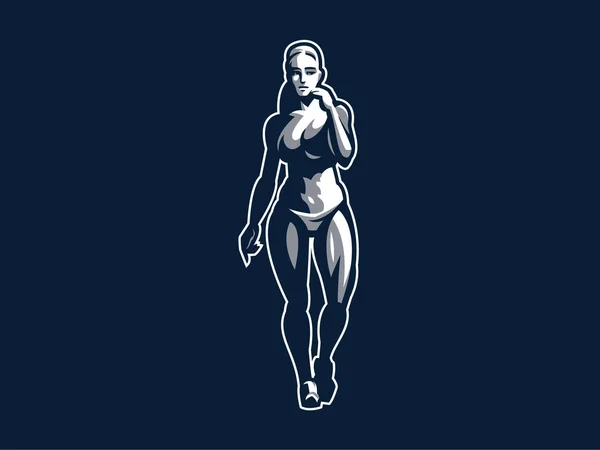 Kobiety fitness ilustracja. — Wektor stockowy