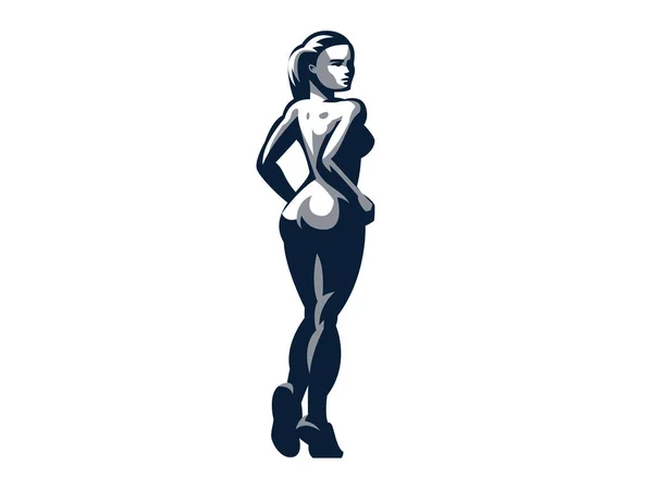 Mujer fitness ilustración . — Vector de stock