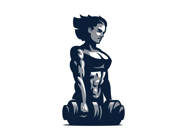 Mulher fitness ilustração . —  Vetores de Stock