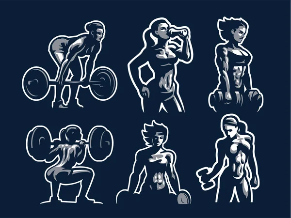 Mujer fitness ilustración . — Archivo Imágenes Vectoriales