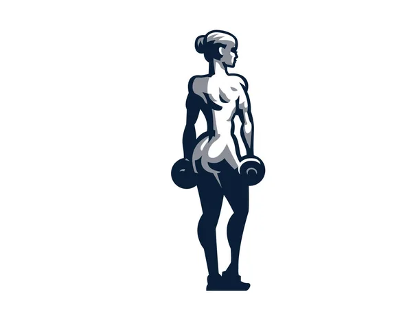 Illustration fitness femme . — Image vectorielle