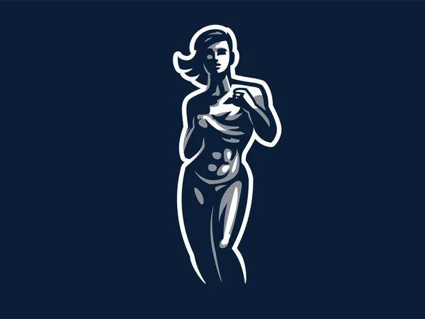 Mujer fitness ilustración . — Vector de stock