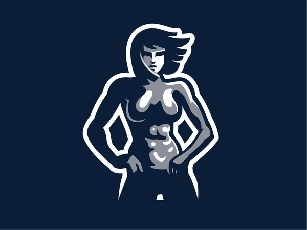 Mujer fitness ilustración . — Vector de stock