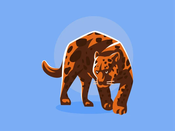En panter eller en leopard. — Stock vektor