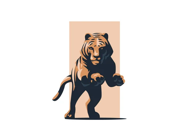Tiger im Sprung — Stockvektor
