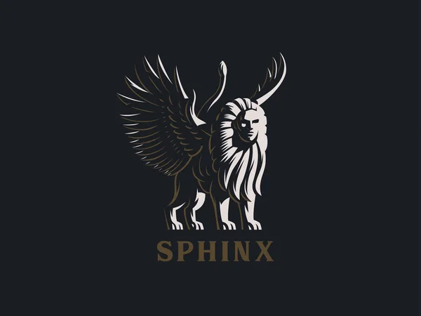 Sphinx. das Fabelwesen. — Stockvektor