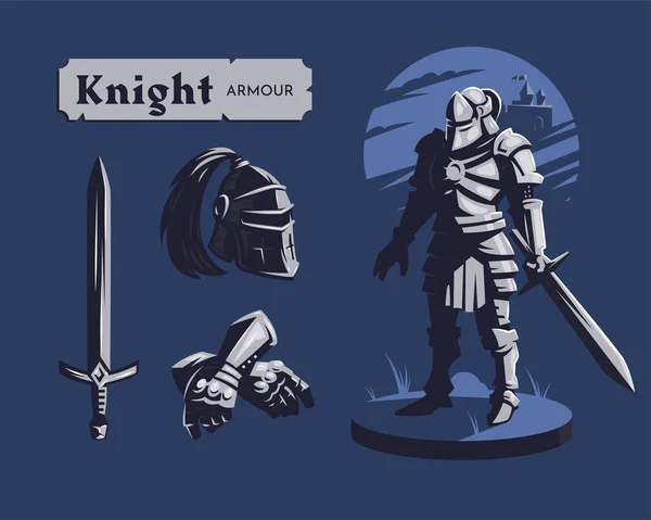 Knight Armor set — Stockvector