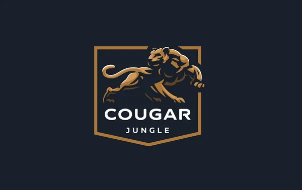 Wizerunek Cougar lub Pantera. — Wektor stockowy