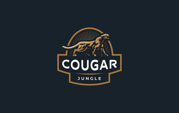 Wizerunek Cougar lub Pantera. — Wektor stockowy