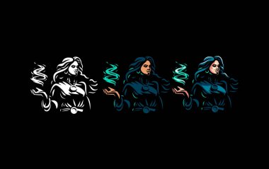 Akan saçlı cadı çingene.