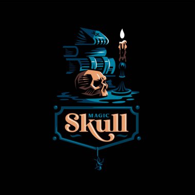 Minimalist bir tarzda insan kafatası