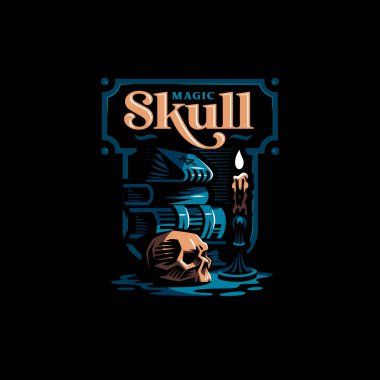 Minimalist bir tarzda insan kafatası