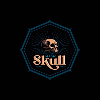 Minimalist bir tarzda insan kafatası