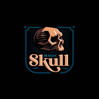 Minimalist bir tarzda insan kafatası