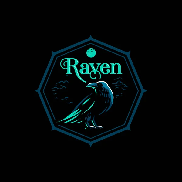 Een Raven staat — Stockvector