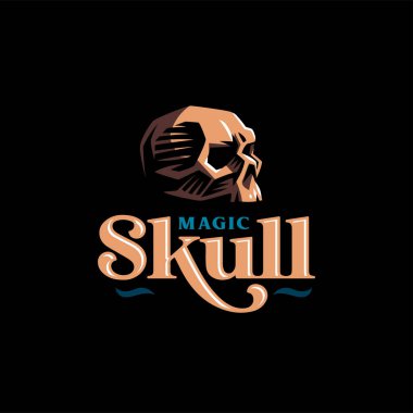 Minimalist bir tarzda insan kafatası