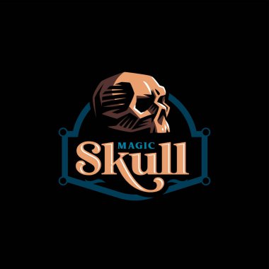 Minimalist bir tarzda insan kafatası