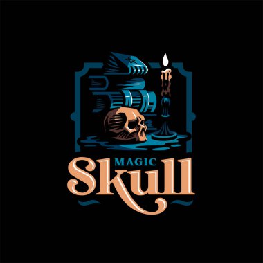 Minimalist bir tarzda insan kafatası