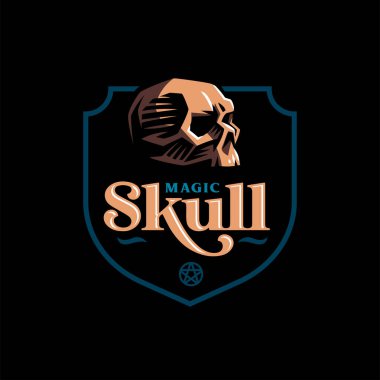 Minimalist bir tarzda insan kafatası