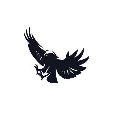 Kanatları yukarı dalış kartal