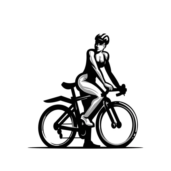 Fitness femme athlétique — Image vectorielle