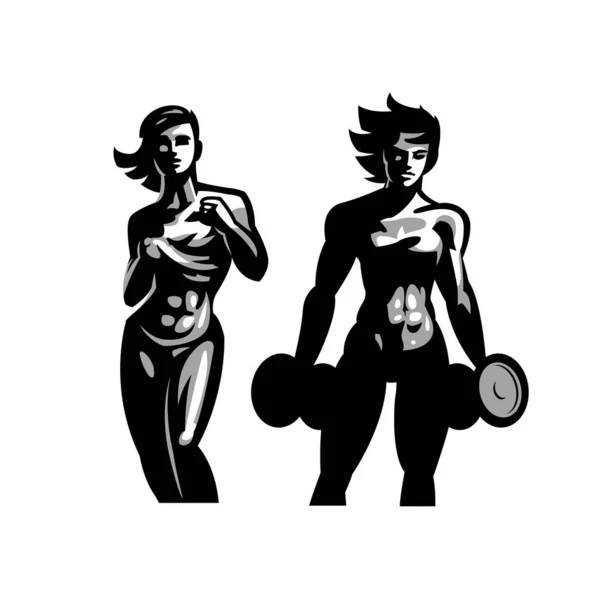 Фітнес атлетична жінка — стоковий вектор