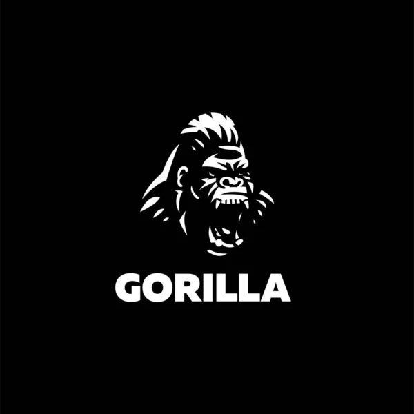 Head of an angry gorilla. — Stock Vector