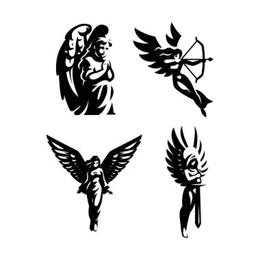 Kanatlı kadın melek.