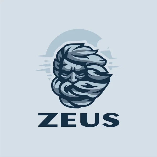 Zeus cabeza. Ilustración vectorial . — Vector de stock
