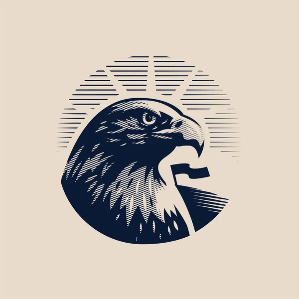 Head of an eagle — Stock Vector