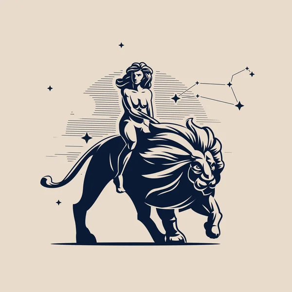 Signo del zodíaco leo . — Vector de stock