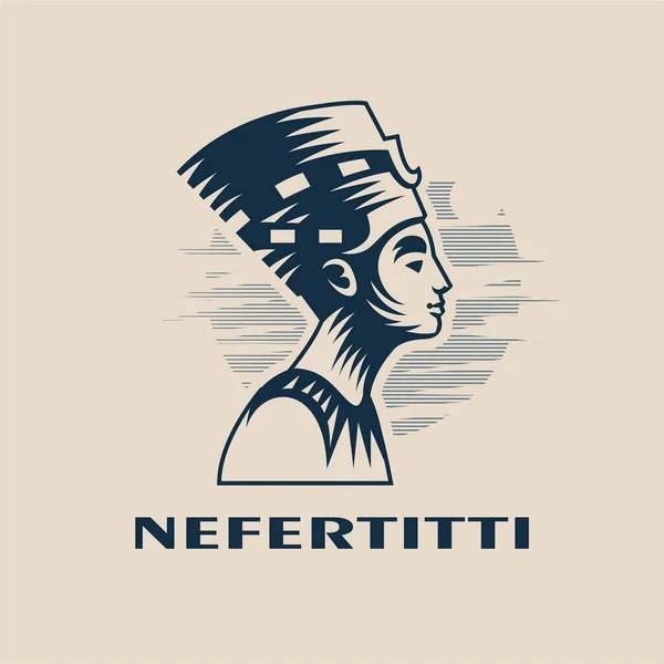 Egyptiska drottningen Nefertiti. — Stock vektor