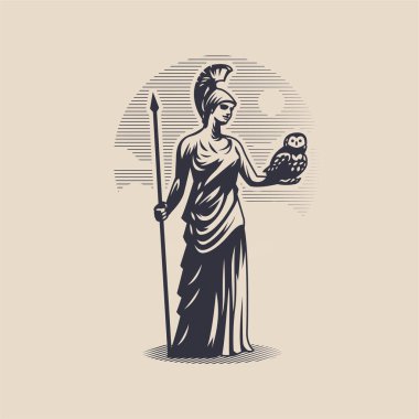Tanrıça Athena veya Minerva. 