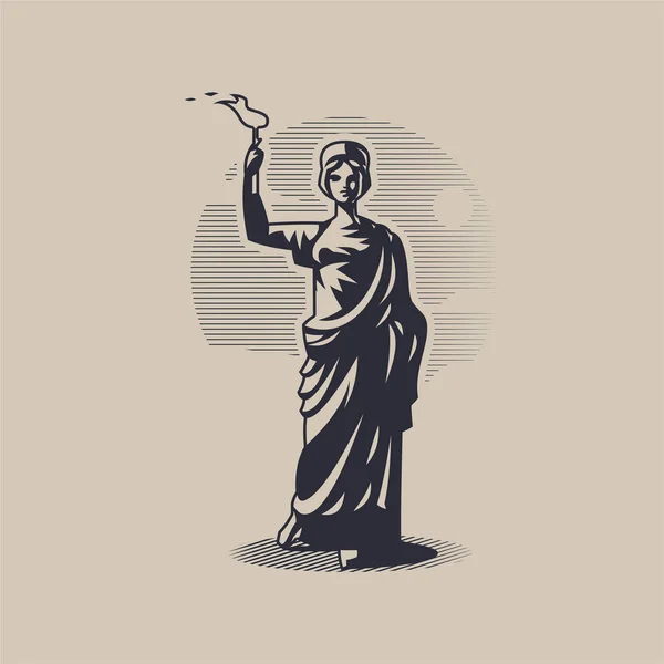 Godin Hestia of Vesta. — Stockvector