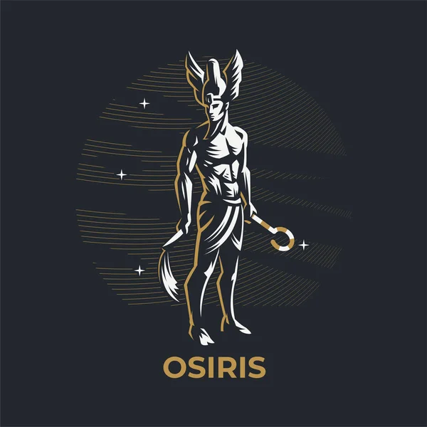 Mısır tanrısı Osiris. — Stok Vektör