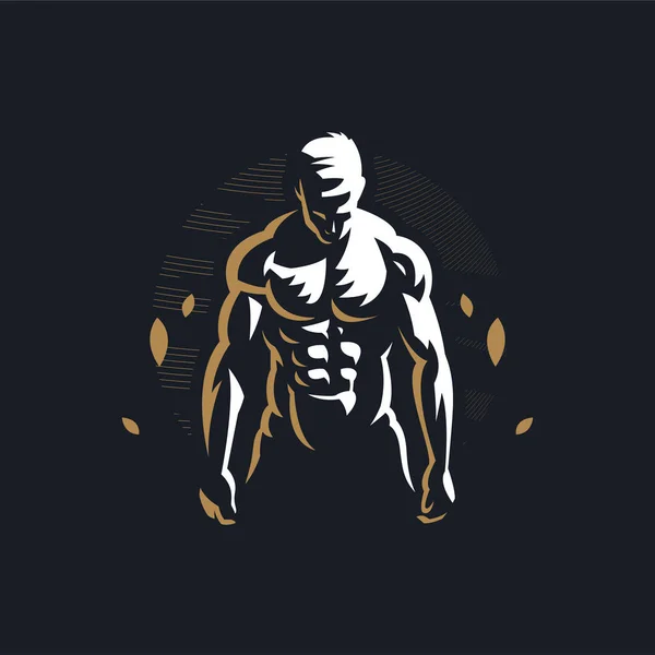 Fitness man with muscles — Stock Vector