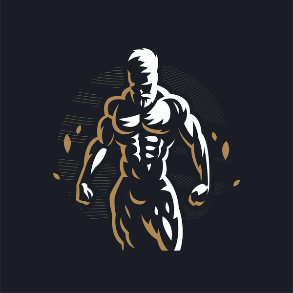 Fitness man met spieren — Stockvector