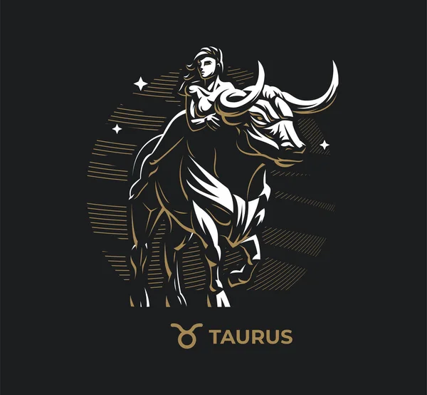 Taurus zodiac sign. — Stock Vector