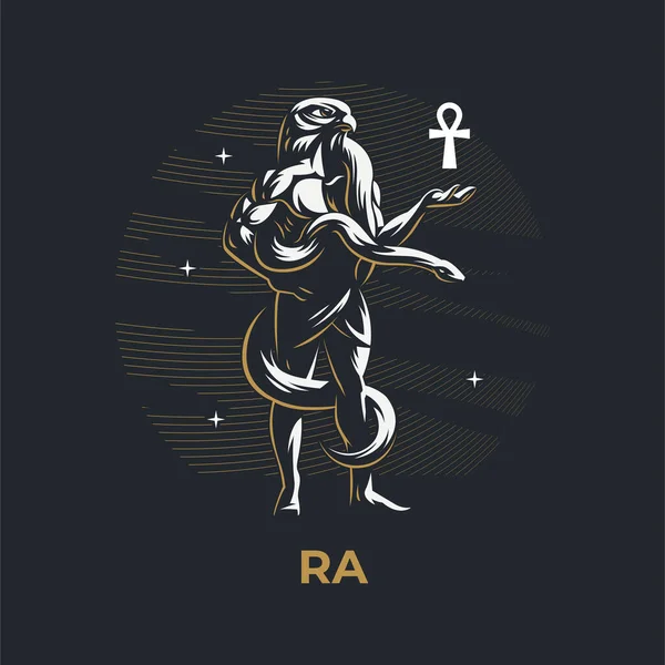 Egyptische god Ra. — Stockvector