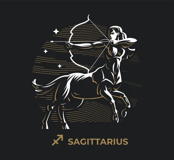 Sagittario segno zodiacale. — Vettoriale Stock