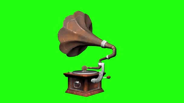 Gramophone Muziekinstrument — Stockvideo