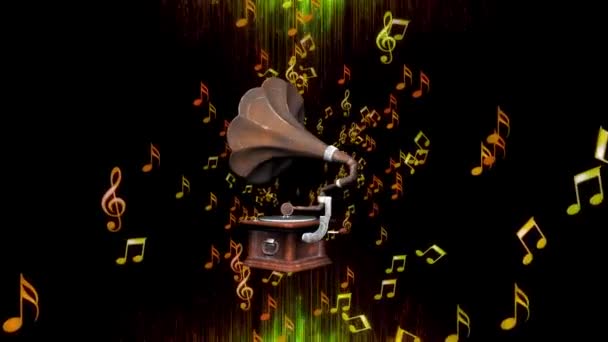 Музичні Грамофонні Горіхи — стокове відео